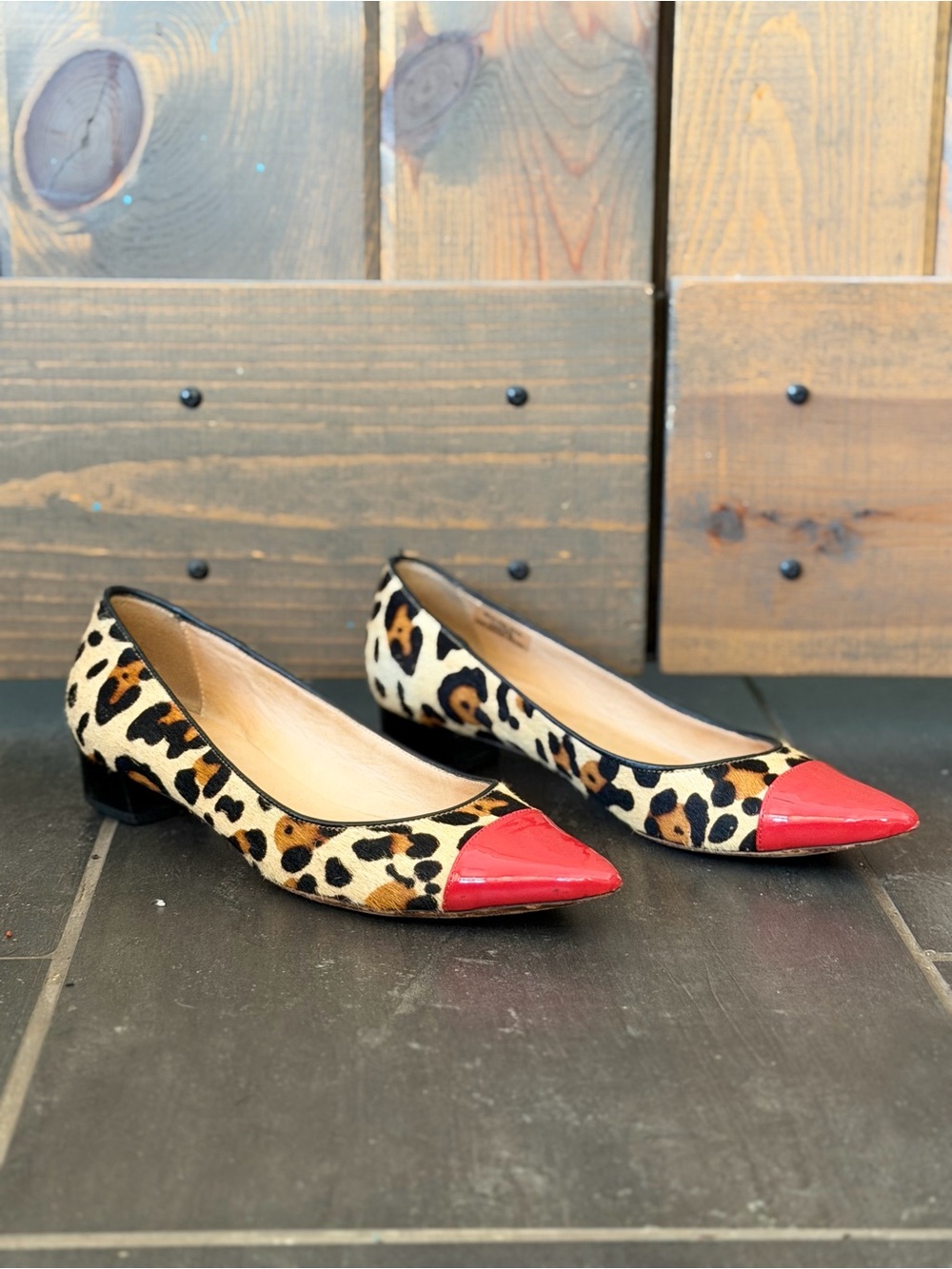 kate spade Leopard Print Flats with Red Cap Toe - Picture 7 of 9
